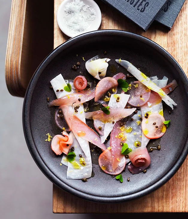 Mackerel with daikon and radish
