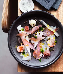 Mackerel with daikon and radish