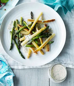 Dietmar Sawyere: Roast asparagus salad with sour cream and chive dressing
