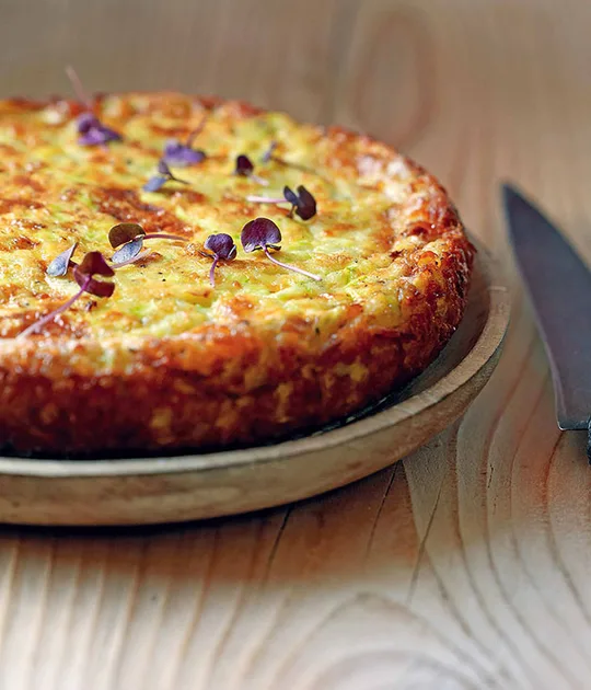 Kuku-ye Kadoo: Zucchini Omelette with Mint & Cheese