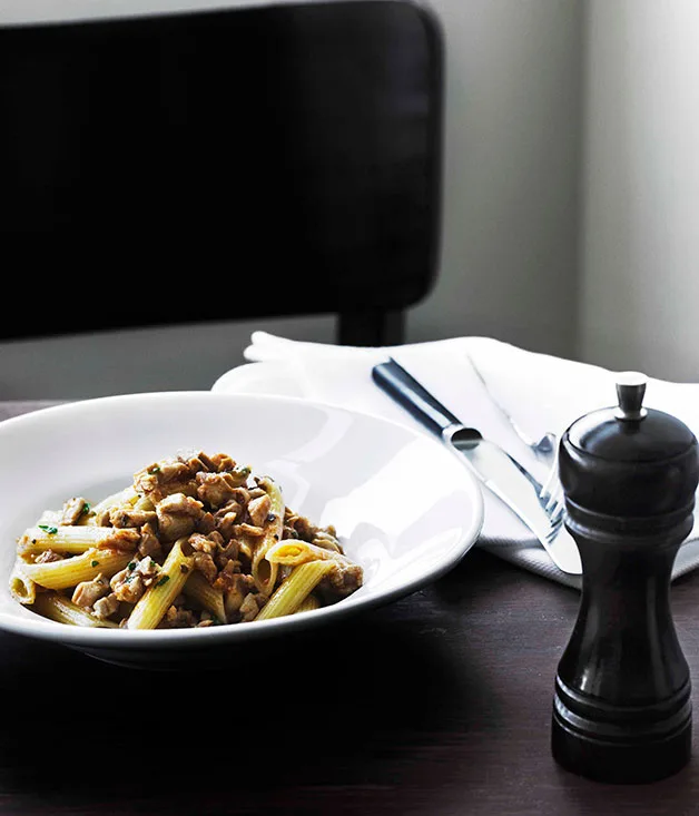 Penne with rabbit ragù