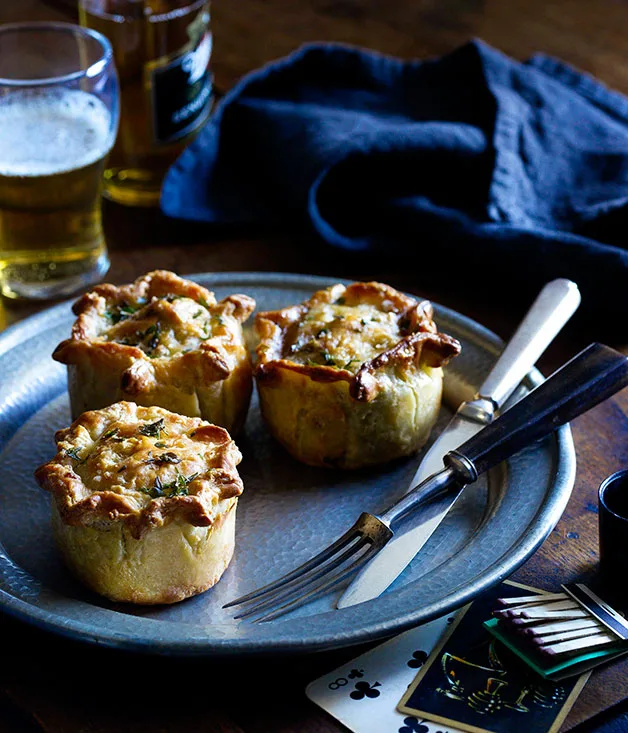 Beef, Stilton and suet pies