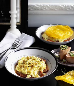 Saffron risotto with osso buco and gremolata