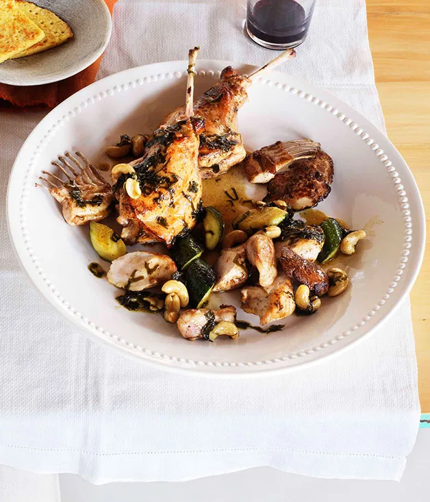 Mark Best: Young rabbit braised with wakame, cashews and zucchini