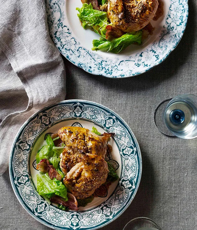 Jacques Reymond: Spatchcock and buttered cabbage with verjus