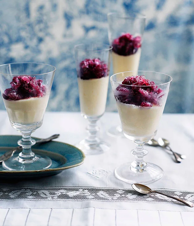 Shane Osborn: Fromage frais mousse with red wine granita