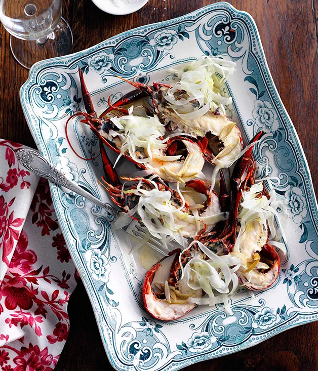 Shane Osborn: Grilled marron with fennel salad and green olive and vanilla velouté