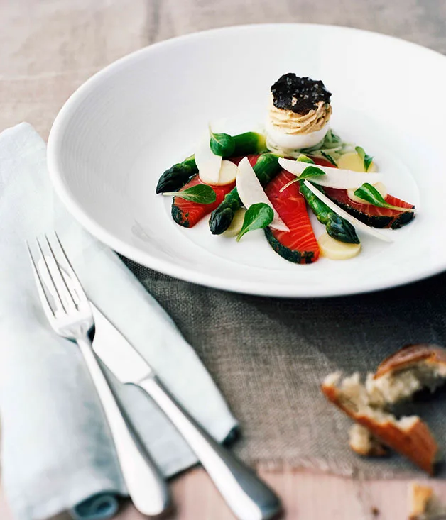 Smoked ocean trout with devilled egg