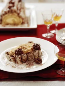 Chocolate and Grand Marnier bûche de Noël