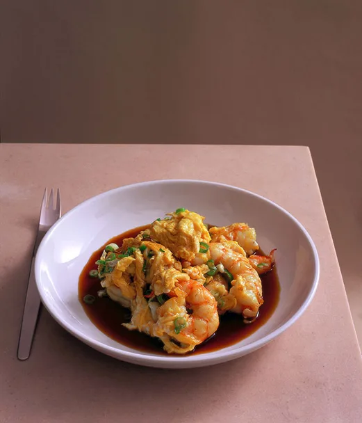 Neil Perry: Prawn scrambled eggs