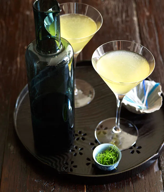 Kaffir Lime and Green Apple Martini