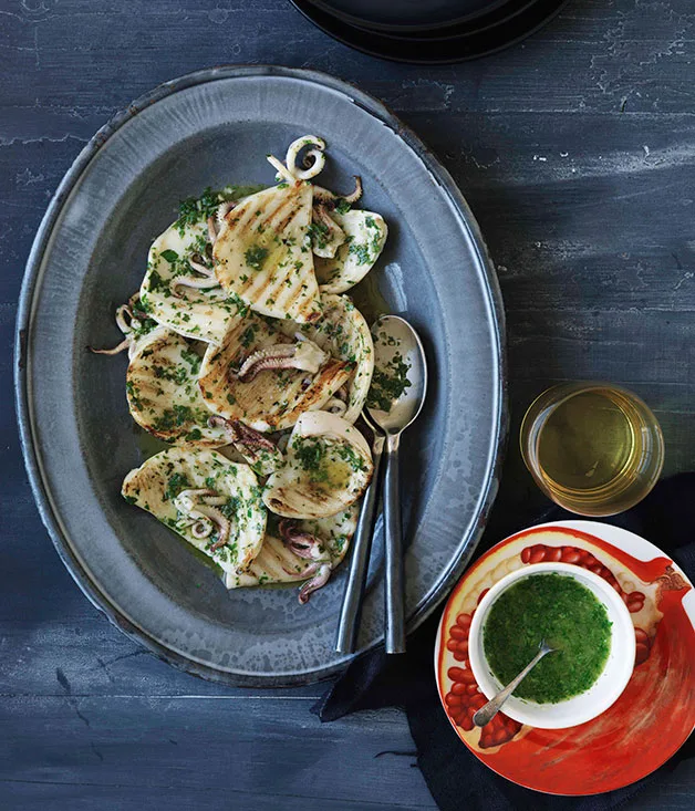 Chargrilled cuttlefish, garlic and parsley