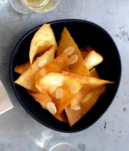 Almond and rosewater tuiles