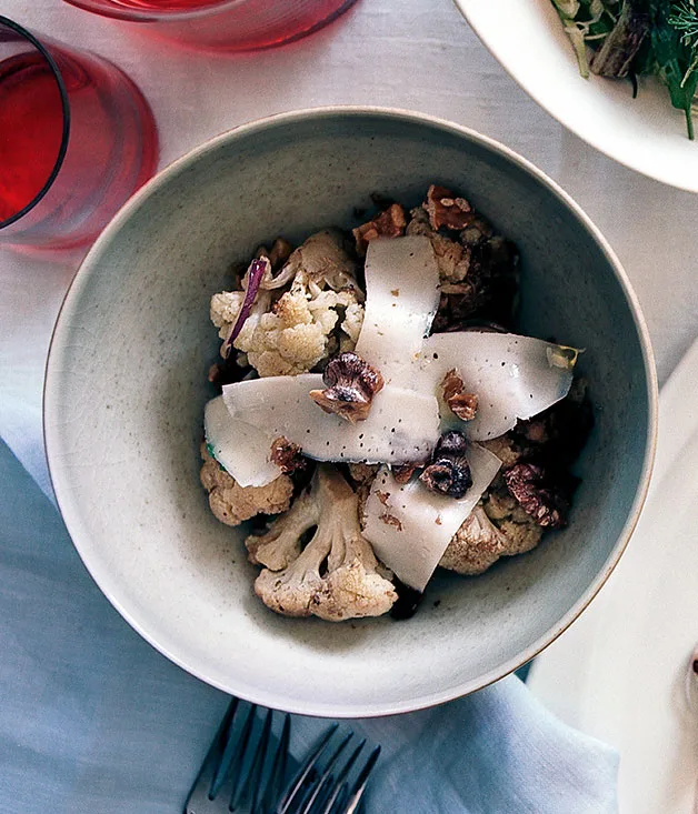 Roasted cauliflower, walnuts and queso de cabra