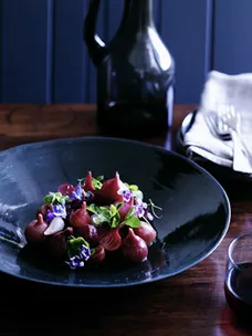 Salad of roasted pink beetroot