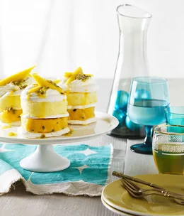 Tropical fruit sorbet vacherin