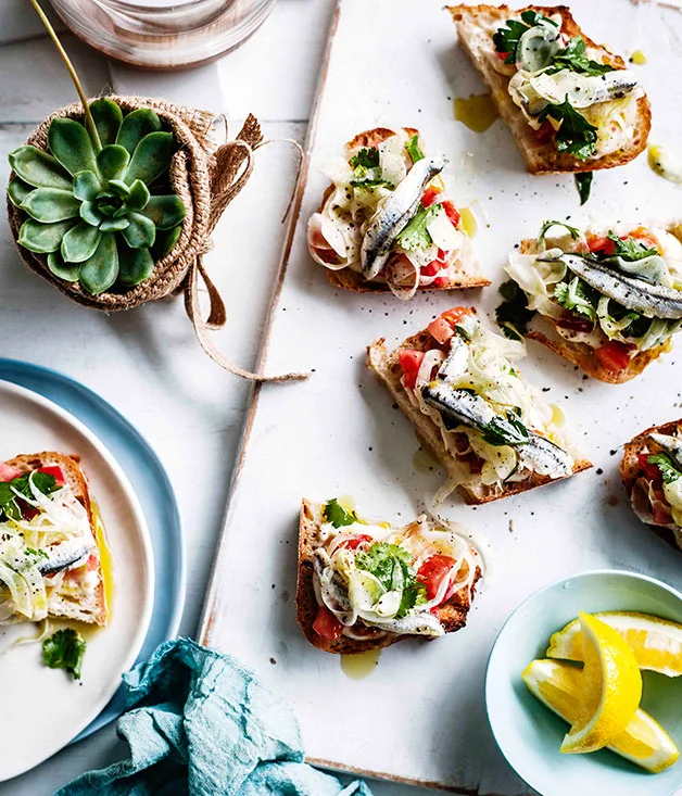 White anchovy dakos