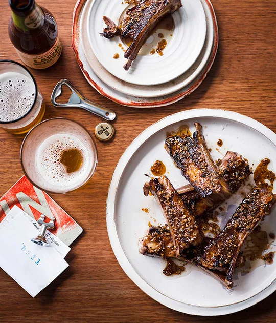 Char-Grilled Lamb Ribs with Coriander and Pepper