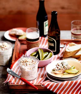 Potted trout with dill cucumbers