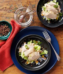 Chicken with house-made noodles and sesame