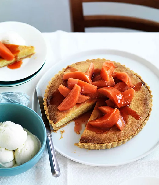 Quince and frangipane tart