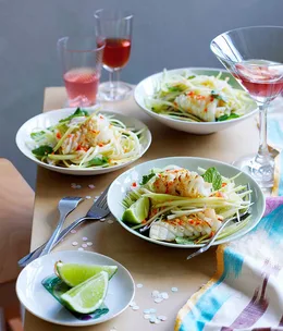 Calamari and green mango salad