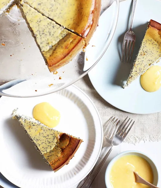 Poppy Seed and Ricotta Cake with Lemon Curd Recipe