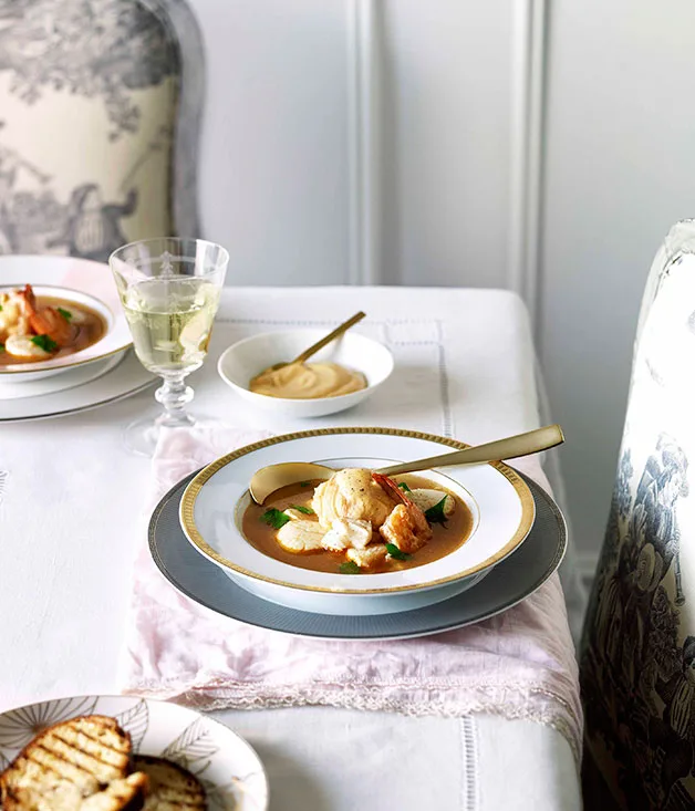 Bouillabaisse with rouille