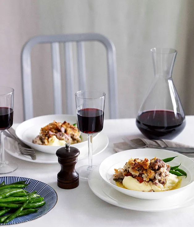 Braised Flinders Island lamb with mash