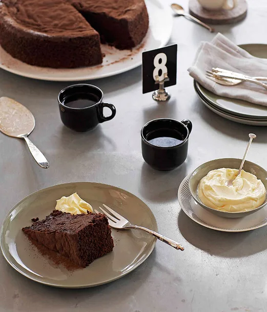 Chocolate sour cherry cake