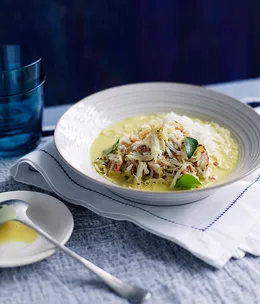 Crab and coconut broth