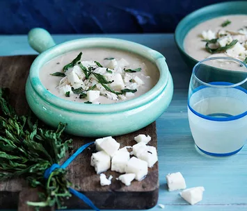 Chicken, egg and lemon soup