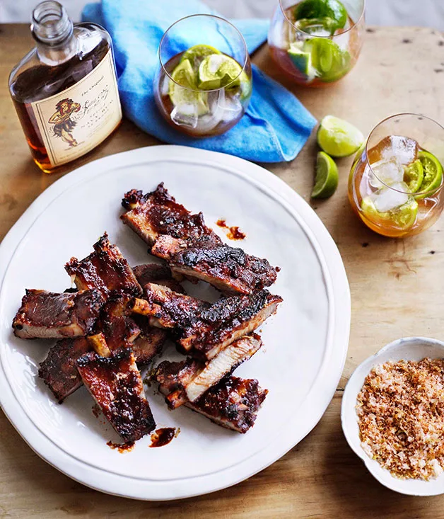 Sticky pork ribs with rapadura salt