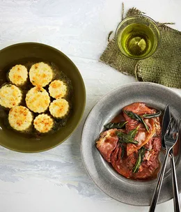 Gnocchi alla Romana with saltimbocca