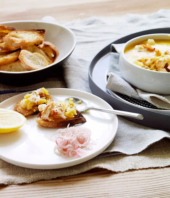 Potted Prawns With Pickled Shallots Recipe