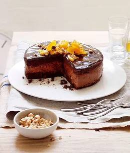 Dark chocolate mousse cake
