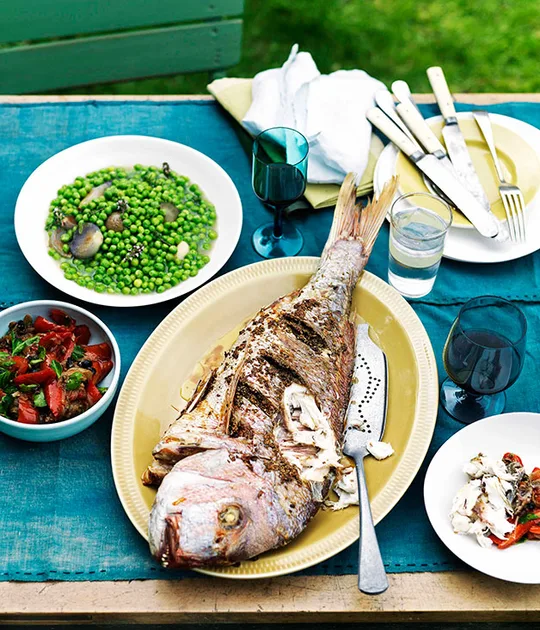 Whole snapper with peperonata recipe | Gourmet Traveller