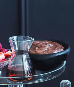 Dark chocolate mousse