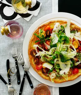 Tomato, fennel and parmesan tart