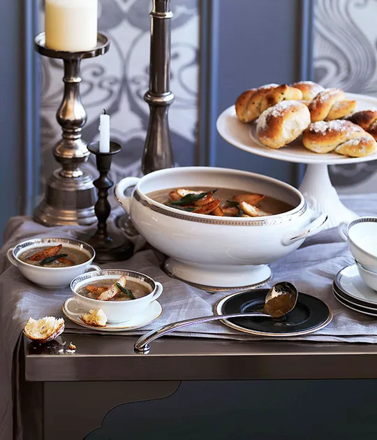 Sage and garlic twists | Gourmet Traveller