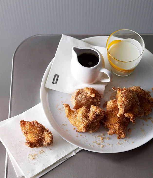 Apple and buttermilk fritters