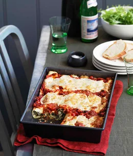 Bitter greens and ricotta cannelloni