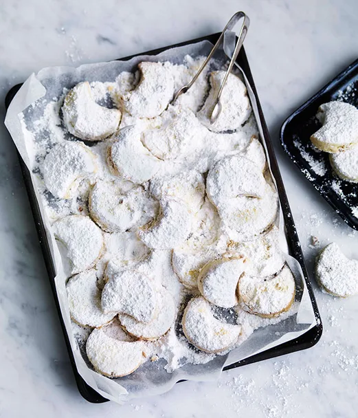 Almond and rosewater shortbread