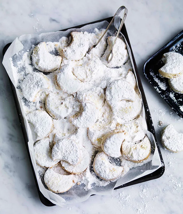 Almond and rosewater shortbread