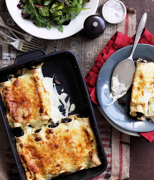 Mushroom cannelloni recipe | Gourmet Traveller