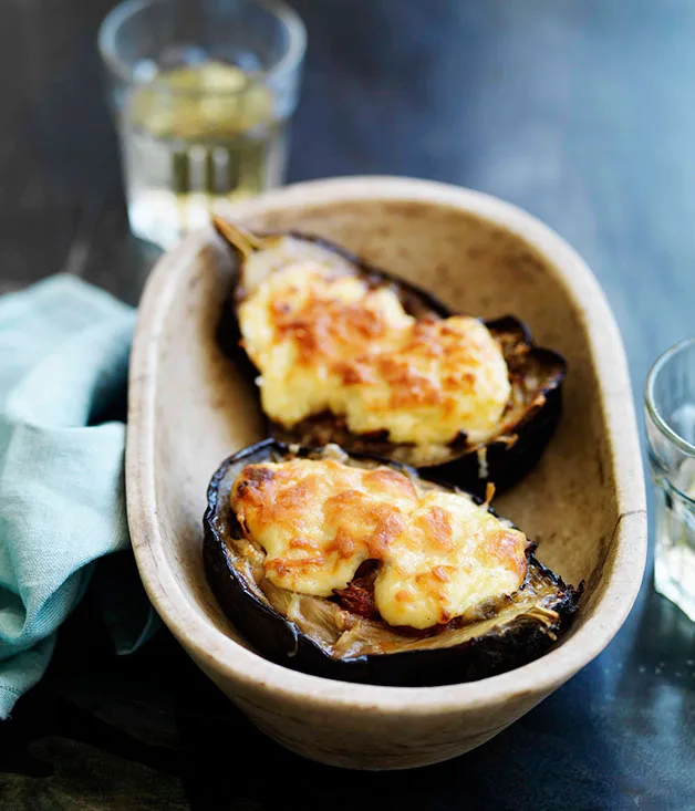 Eggplant with braised lamb