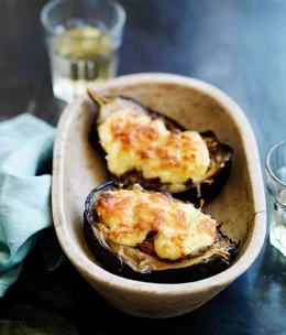 Eggplant with braised lamb