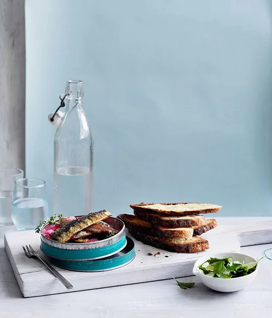 Soused sardines on toast recipe | Gourmet Traveller