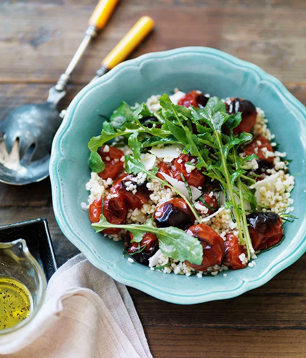 Fregola with caramelised tomato and rocket