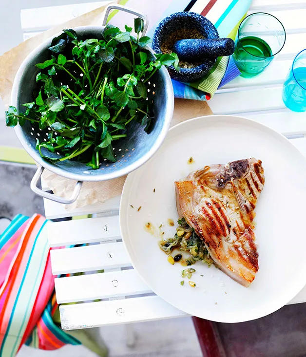 Sicilian pork chops